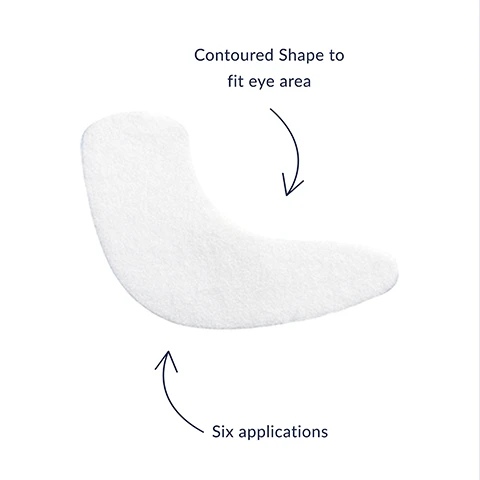 Image 1 - A white, contoured eye patch is shown with two arrows pointing to it, labeled Contoured Shape to fit eye area and Six applications. Image 2 - An image features DHC Revitalizing Moisture Strips Brightening Eye Treatment, showing a white box with a womans face on the front and two white eye mask strips beside it, accompanied by text that reads Revitalizing Moisture Strips Brightening Eye Treatment, Improves the look of: Fine Lines, Puffy Eyes, Dark Circles, Under Eye Bags, and on the box: hydrate firm brighten refresh, DHC Revitalizing Moisture Strips Eyes, Under-eye mask, Masque contour des yeux, 2 strips x 6 pouches, 2 bandes x 6 sachets. Image 3 - A graphic on a light pink background shows three sections, each pairing ingredients with their benefits: a pink peony, red berries, and a black mulberry next to the text Powerful Ingredients BRIGHTENING Alpha-Arbutin, Mulberry Root Extract and Peony Root Extract; a branch with green olives and leaves next to HYDRATING Olive Leaf Extract; and a pile of soybeans with a bowl of green powder and leaves next to VISIBLY FIRMING Japanese Chlorella extract and soybean seed extract. Image 4 - The image shows how to use eye patches, featuring on the left two white crescent-shaped eye patches with red arrows pointing to Crows Feet and Eye Puffiness, and on the right a smiling woman wearing the patches under her eyes, with text stating: How To Use: Remove strips from backing and apply under eyes. Leave on for 20-30 minutes or overnight for more conditioning. Gently peel off strips and discard. Use 1-2 times per week. Image 5 - An image with a light pink background and a white central square contains a yellow lightbulb icon and the text: Quick Tip. Refrigerate for a mini-spa experience. When applied, gel strips provide a nice cooling sensation.