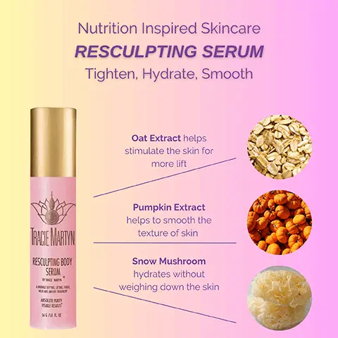 Nutrition inspired skincare resculpting serum. Tighten, hydrate, smooth. Oat extract helps stimulate the skin for more lift. Pumpkin extract helps to smooth the texture of skin. Snow mushroom hydrates without weighing down the skin. Our extra-tightening, all-over serum. Neck & body resculpting serum. Helps instantly tighten and firm the appearance of skin. Leaves skin silky smooth. Enhances the skin's tone and texture. No fragrance, great for sensitive skin. In addition to firming and lifting the skin, the product also reduces the appearance of stretch marks and wrinkles thanks to light-diffusing minerals and pumpkin seed extract. You can use it all over - face, neck and body. Who What Wear.