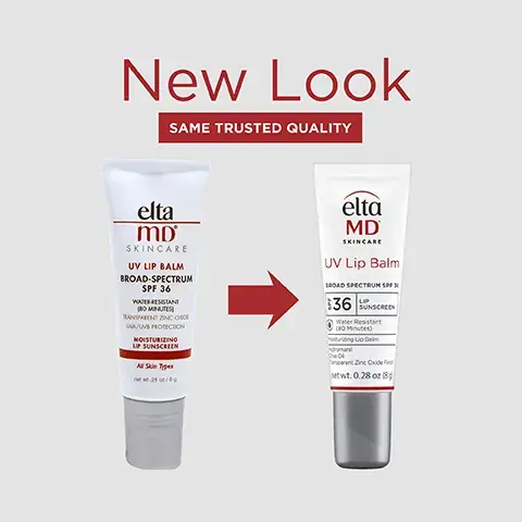 Image 1, New look same trusted quality Image 2, UVA/UVB sun protection, for all skin types, water resistant (80 minutes) for all skint types, soothes and protects dry, chapped and sun-exposed lips. Image 3, number 1 dermatologist recommended, trusted, personally used professional sunscreen brand. Image 4, formulated with hydromanil to provide immediate and long lasting moisturization. Image 5, think zinc oxide, natural mineral compound that works as a sunscreen agent by reflecting and scattering IVA and UVB rays. Image 5, over 2,500 5 star reviews and counting this was my first vacation that i am not leaving with a blister on my lip! This lip protection works fabulous highly recommended Image 6, Trusted by Dermatologists. Loved by skin. For over 30 years, EltaMD has been creating innovative products that cater to all skin types and conditions, from cosmetically elegant sunscreen to skincare that repairs and rejuvenates skin. Image 7, Complete your regimen.