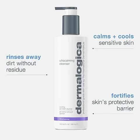 rinses away dirt without residue. calms and cools sensitive skin. fortifies skin's protective barrier.