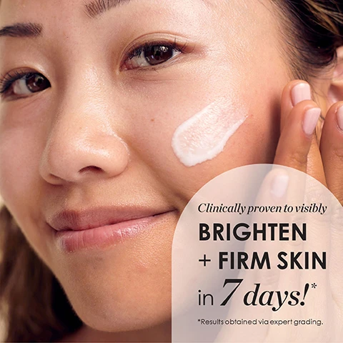 Image 1, clinically proven to visibly brighten and firm skin in 7 days. results obtained via expert grading. image 2,
before and after 1 week. skiin looks radiant and even tones. reduced look of dark spots. image 3, vitamin c (THD ascorbate) helps fight the signs of aging, including dullness, visible loss of firmness, the signs of lines and wrinkles, and the appearance of dark spots and uneven redness. saccharide isomerate extract - reduces the appearance of pores while reinforcing the skin's moisture barrier for smooth, youthful texture. glycolic acid - deeply exfoliates and repairs the look of dull, congested and sun damaged skin. image 4, this is the vitamin c serum for results, CEO serum has 15% TD ascorbate to quickly brighten and repair, and it's also beautiful under makeup - it gives a pearl like glow that lasts all day.