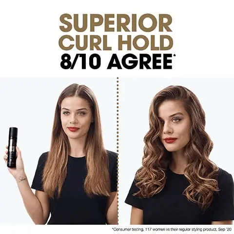 Image 1, superior curl hold 8/10 agree, consumer testing, 117 women vs their regular styling product. september 20. Image 2, natural shine finish, 8/10 agree. consumer testing, 117 women vs their regular styling product. september 20. Image 3, curly ever after plus curve. up to 24 hour curl hold. more defined curls 8/10 agree, 2 times longer curl hold.