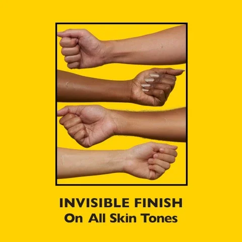 Invisible finish on all skin tones