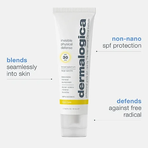 blends seamlessly into skin. non-nano spf protection. defends against free radical.