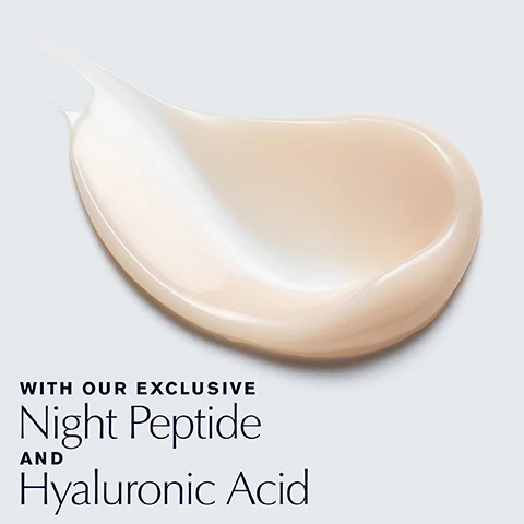 Image 1 - A creamy, pale product swatch is shown with the text that reads WITH OUR EXCLUSIVE Night Peptide and Hyaluronic Acid.
Image 2 - A bottle of Estee Lauder Advanced Night Repair Eye Concentrate Matrix is shown alongside a cryo-steel wand and a dollop of product, with the text Firms—and targets lines, Cooling, depuffing cryo-steel wand, and Cushioning texture displayed around the image.
Image 3 - Close-up of a persons eye showcasing smooth skin around the eye area, with visible text reading Reduce the look of crows feet lines 91% showed a significant improvement *Clinical testing on 36 women, after using product for 12 weeks.
Image 4 - Close-up of a womans face focusing on her eye area, showcasing smooth skin, with text that reads Reduce the look of under eye lines, 93% of women said eyes felt softer, smoother in 1 week, Consumer testing on 290 women.
Image 5 - Close-up of a womans face showing her eyes and forehead with visible skin texture, accompanied by text that reads Reduce the look of 11 lines between brows in just 3 weeks.
Image 6 - A silver cooling wand sits on a block of ice, highlighting its features with text that states it reduces visible puffiness immediately, cools to approximately 3 degrees on contact, and keeps cool for up to 5 minutes, with additional information about its effects on skin temperature during clinical testing.
Image 7 - A close-up image of a jar of eye cream with a spoon resting on the rim, showing the creamy product inside, accompanied by text stating Puffiness looks reduced immediately and Eyes feel firmer in just 3 weeks.
Image 8 - A side-by-side comparison of two Estee Lauder eye creams: on the left, a jar labeled Advanced Night Repair Eye Supercharged Gel-Cream for dark circles, and on the right, a bottle labeled Advanced Night Repair Eye Concentrate Matrix for lines and wrinkles, with a description of each products benefits underneath.