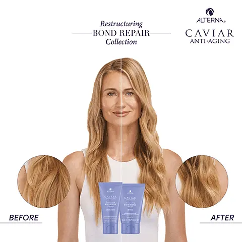 Restructuring Bond Repair Collection. Before. After. Alterna Caviar Anti-aging.