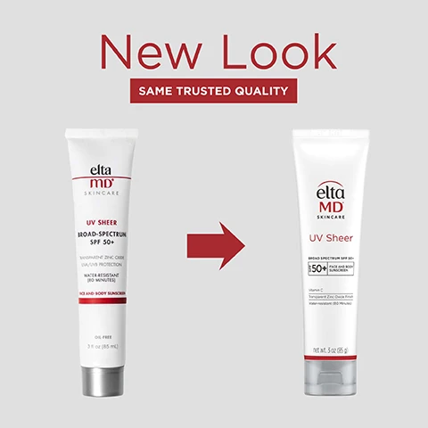 Image 1, new look same trusted quality. image 2, UVA/UVB sun protection. hydrates skin and soothes heated skin. leaves no residue. water and sweat resistant (80 minutes). image 3, number 1 dermatologist recommended professional sunscreen brand. US sunscreen dispensing dermatologist study. decision analyst 2023. image 4, formulated with hyaluronic acid to reduce the look of fine lines and wrinkles. image 5, think zinc oxide. natural mineral compound that works as a sunscreen agent by reflecting and scattering UVA and UVB rays. image 6, active ingredients. 15% zinc oxide, 10% octocrylene. image 7, free from oxybenzone, parabens, fragrances, dyes. image 8, complete your regimen. image 9, dermatologically tested, non comedogenic, fragrance free, paraben free, oil free, dye free, hypoallergenic.