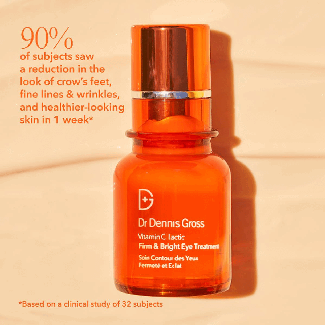 Image 1, 90% of subjects saw a reduction in the look of crow's feet, fine lines and wrinkles and healthier-looking skin in 1 week* *Based on a clinical study of 32 subjects. Image 2-4, before and after