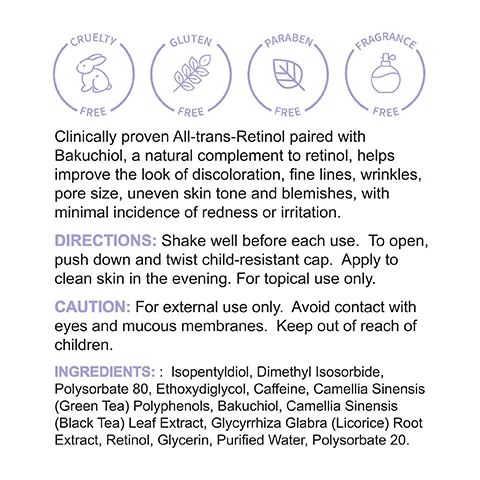 Detailed explanation of directions, caution and ingredients of the product