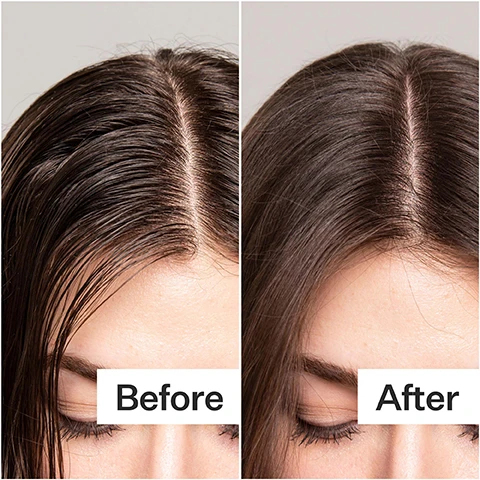 Image 1 - A side-by-side comparison showing a persons dark brown hair, with the left side depicting oily, matted hair at the scalp and the right side showing clean, dry, and fuller hair, with the text Before After. Image 2 - A white product bottle with a pump dispenser is shown with text annotations that read: non-aerosol pump, aerosol + benzene free, supports scalp health, delivers key nutrients + minerals for a healthier scalp, volumizing, tapioca powder adds texture + volume, Act+ Acre. Image 3 - A split image showing the side of a womans head with brown and blonde highlighted hair, with the left side showing some sparse areas near the temple and the right side showing significantly fuller hair in the same area, labeled Before and After. Image 4 - A graphic compares a white non-aerosol dry shampoo pump bottle shown as full of product to a gray aerosol dry shampoo can silhouette depicted as 70% air and 30% product, with the visible text All Product, No Filler, Product, Act+Acre, Fulvic Acid Volumizing Dry Shampoo, Net Wt. 0.60 Oz (17 g.), 70% Air, Non-Aerosol Dry Shampoo, Aerosol Dry Shampoo. Image 5 - A split image displays a close-up of a persons dark hair and scalp, with the left side showing visible flakes along the part and the right side showing a clean, flake-free scalp, Before After. Image 6 - A detailed grey infographic displays information about a dry shampoo, listing Fulvic Acid Volumizing Dry Shampoo Ingredients Tapioca Powder absorbs oil and odor to instantly refresh hair without leaving residue or a white cast Rice Starch + Rice Powder absorbs excess sebum without drying or irritating the scalp Fulvic Acid a super-nutrient extracted from organic plant matter that delivers over 65 minerals to the follicle to restore the scalp microbiome Production ethical labor 100% Packaging bottle pet plastic nozzle pet plastic recyclability 85% box material certified post recycled.