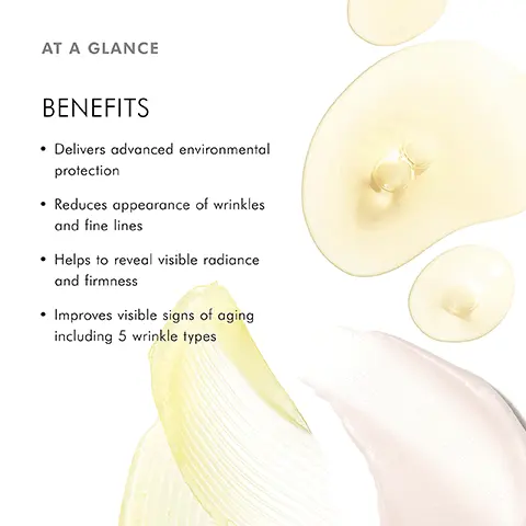 Image 1, AT A GLANCE BENEFITS Delivers advanced environmental protection • Reduces appearance of wrinkles and fine lines • Helps to reveal visible radiance and firmness • Improves visible signs of aging including 5 wrinkle types Image 2, travel sized c e ferulic included Image 3, STEP 1 Apply 3-5 drops of CE Ferulic to face, neck and chest STEP 2 Apply 1-2 pumps of Resveratrol B E to face, neck and chest STEP 3 Apply a thin, even layer of A.G.E. Interrupter Advanced to face, neck and chest Image 4, CLINICALLY PROVEN RESULTS 37% Increased firmness 27% Reduction in the appearance of fine lines 36% Reduction in the appearance of wrinkles Pro52-weekly 50 mg 40-40 years old Results of week 20 (USA, 2011) SKINCEUTICALS CE FERULIC® Image 5, CLINICALLY PROVEN RESULTS 18% Increase in skin smoothness 10% Improvement in skin firmness 10% Increase in skin radiance Protocol: 12-week clinical study conducted on 55 female subjects ages 45-60 (USA, 2013) |SKINCEUTICALS RESVERATROL BE Image 6, CLINICALLY PROVEN RESULTS 14% Reduction in the appearance fine lines 11.5% Reduction in the appearance of forehead wrinkles 7% Reduction in the appearance of crow's feet SKINCEUTICALS A.G.E. INTERRUPTER ADVANCED CONTRATED MULTI-CORRECTIVE TREATMENT IMPROVES ACCELER DOFAGING IMPACTED BY ADVANCED GLYCATION END-PRODUCTS CORRECT € 48 ml/1.7 oz / 48 g Protocol: A 12-week, single-center, clinical study was conducted on 77 females with Fitzpatrick pe Logs 35.75, and mild to moderate global wrinkles, fre Treslowly, rough skin texture, uneven skin tone, and dull complexion. AGE. Interrupter Advanced was used twice daily over face, neck, and chest in conjunction with a sunscreen for 12 weeks. Efficacy and tolerance evaluations were conducted of baseline, weeks 4,8, and 12.