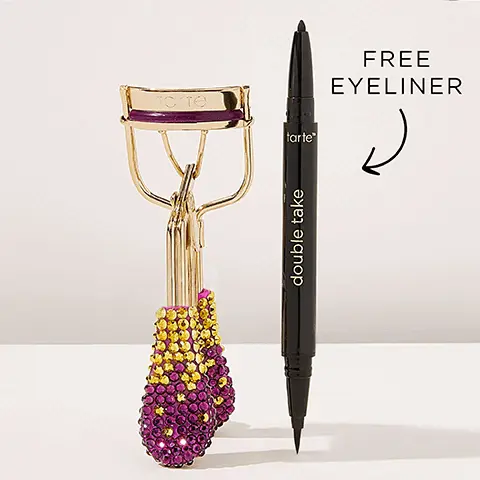 Image 1, free eyeliner. Image 2, liquid liner double ended gel liner