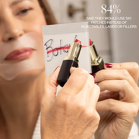 Image 1, 84% said they would use sio patches instead of injectables, laser or fillers. image 2, 98% sio patches are comfortable to sleep in.