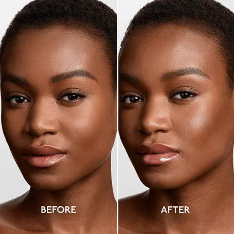 Image 1, before and after Image 2, MATTE & NATURAL TERRY TERRY BRONZING & HYDRATING FINISH ADDICTIVE SKIN-FUSING FRAGRANCE TEXTURE Image 3, Key Ingredients PROTECTING Organic Black Tea NOURISHING Shea Butter SMOOTHING Organic Cranberry Oil VEGAN FORMU VEGAN TERRY TEPPI ORMULA CLEAN CLEAN ORMULA FORMULA TALC PARABENS FREE Image 4, Get The Perfect Tan Use TEA to TAN Face & Body and TEA to TAN Sun Powder all over for a sun-kissed glow. TERRY TEA to TAN FACE & BODY FUME DE SON MOPONOWE CARE