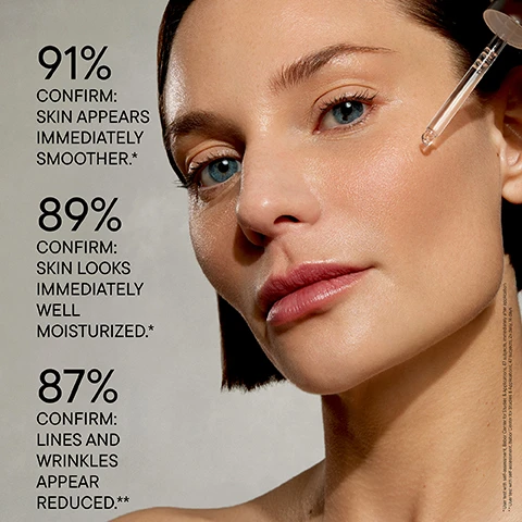 image 1, 91% confirm skin appears immediately smoother. 89% confirm skin looks immediately well moisturised. 87% confirm lines and wrinkles appear reduced. image 2, derma fuller serum doctor barbor - lifting. based on plant collagen fragments and peptides that support contour, tightening and wrinkles reduction while also stimulating the synthesis of four types of collagen - for improved skin firmness and elasticity. your skin lifted. 100% vegan, dermatologically tested, clean beauty.