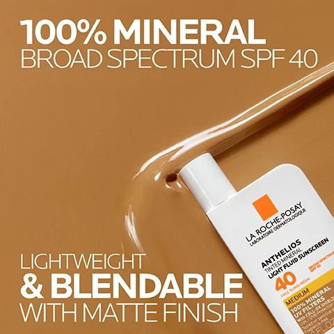 Image 1, 100% mineral broad spectrum SPF 40. lightweight and blendable with matte finish. image 2, 100% mineral broad spectrum SPF 40. blendable tint leaving healthy glow. cell-ox shield technology UVA/UVB protection and antioxidants. image 3, key dermatological ingredients. cell-ox shield technology - UVA/UVB protection and antioxidants - photostable UVA/UVB filters and powerful antioxidant protection. broad spectrum SPF 40 100% mineral filters - titanium dioxide 17%. iron oxides mineral pigments - provide the tint in tinted sunscreen.