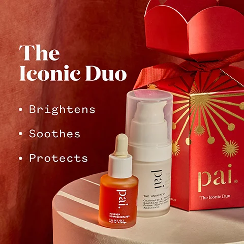 the iconic duo, brightens, soothes and protects