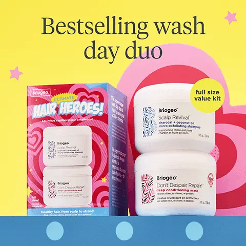 Bestselling wash day duo, full size value kit. Reduce up to 82% dry scalp flaking. Reduce breakge in 10 minutes, according to a clinical study with expert clinician evaluation. before, after, Scalp Revival Charcoal + Coconut Oil Micro-Exfoliating Shampoo. before, after, Don't Despair, Repair! Deep Conditioning Mask. How to use. Exfoliate, Once a week use our scalp shampoo in place of shampoo. Repair, Once a week, use our deep conditioning mask instead of conditioner.