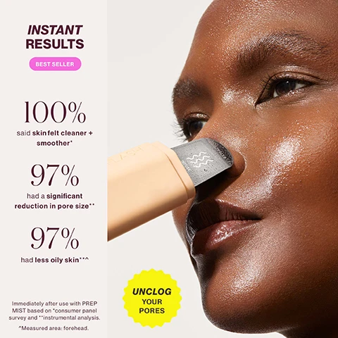 Image 1 - A close-up shows a device being used on the side of a persons nose with text that reads INSTANT RESULTS BEST SELLER 100% said skin felt cleaner + smoother* 97% had a significant reduction in pore size** 97% had less oily skin**^ Immediately after use with PREP MIST based on *consumer panel survey and **instrumental analysis. ^Measured area: forehead. UNCLOG YOUR PORES Image 2 - A close up of a man using a skincare device on his face with text DERMAFLASH INFUSE EXTRACT and DEEP CLEAN PORES. Image 3 - Image shows text and three award badges reading Winner of 25+ Industry Awards BEAUTYINC THE GREATEST SKIN CARE 2024 BEST OF BEAUTY allure AWARD WINNER AWARD WINNER 2024 NEWBEAUTY THE BEAUTY AUTHORITY. Image 4 - The image displays the contents of a kit: a peach DERMAPORE+ Device, a bottle of Prep Mist, and a white USB charging cable. Visible text includes Whats Included, 1 DERMAPORE+ Device, 1 Prep Mist (0.5 fl. Oz.), 1 USB Charging Cable, DERMAFLASH on the device, and DERMAFLASH DERMAPORE+ PREP MIST DECONGEST + SOOTHE BRUME DERMAPORE PREP DECONGESTION + APAISER 15 ml / 0.5 fl. oz. on the mist bottle. Image 5 - Text instructions detailing how to use a product in three steps Prep Extract and Infuse with the text How to Use. STEP ONE PREP Wet skin with the included PREP MIST before you start. Skin must remain thoroughly wet for your entire Extract mode treatment. Re-mist as needed. STEP TWO EXTRACT Hold skin taut and glide the tip of the spatula over clog-prone areas. Keep your fingertips on the silver strip. Debris will build up wipe clean before using Infuse mode. STEP THREE INFUSE Apply your favorite skincare then glide the flat part of the spatula over skin keep your fingertips on the silver strip. Pat in excess product and wipe spatula clean.