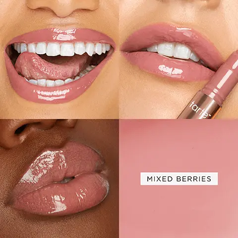 Mixed berries. Big Screen Eyeshadow Palette. 1. Glitz 2. Brilliant 3. Sophisticated 4. Silver Screen 5. Vintage 6. Red Carpet 7. Fame 8. Accessorize 9. Bold. Free maracuja juicy lip & liner. Chandler wears mixed berries. 100% saw more plump lips, immediate hydration, based on a clinical study of 30 subjects, based on a clinical study of 30 subjects after 10 minutes.