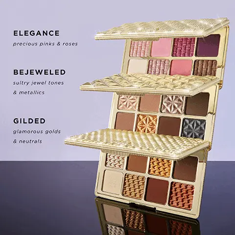 Elegance precious pinks & roses. Bejewelled sultry jewel tones & metallics. Gilded glamorous golds & neutrals. Alessia wears gilded. Adejoke wears gilded. Aniyah wears bejewelled. Shanna wears bejewelled. Ashley wears elegance. Jen wears elegance.