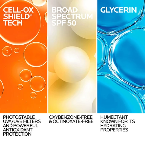 Image 1 - Three vertical panels showing product features: an orange panel with bubbles and text CELL-OX SHIELD® TECH and PHOTOSTABLE UVA/UVB FILTERS AND POWERFUL ANTIOXIDANT PROTECTION; a yellow gradient panel with spheres and text BROAD SPECTRUM SPF 50 and OXYBENZONE-FREE & OCTINOXATE-FREE; and a blue panel with bubbles and text GLYCERIN and HUMECTANT KNOWN FOR ITS HYDRATING PROPERTIES. Image 2 - A tube of La Roche-Posay Anthelios UV Pro-Sport sunscreen with text reading LA ROCHE-POSAY LABORATOIRE DERMATOLOGIQUE 50 Face & Body BROAD SPECTRUM SPF 50 ANTHELIOS UV PRO-SPORT LIGHTWEIGHT LOTION SUNSCREEN with CELL-OX SHIELD® UVA/UVB Protection + Antioxidants WATER RESISTANT (80 MINUTES) Will not run into eyes - Wont budge while you exercise Fragrance-free, Paraben-free 6.7 FL. OZ. - 200 mL 95% SAY IT IS SUITABLE FOR THEIR ACTIVE LIFESTYLES* AFTER 2 WEEKS 97% SAY THE PRODUCT IS NOT VISIBLE ON SKIN AFTER SWEATING* AFTER 2 WEEKS 97% SAY THE PRODUCT DOES NOT STAIN CLOTHES* AFTER 2 WEEKS *Athlete consumer self assessment, N=180. Image 3 - A side-by-side comparison image under UV light showing product on a face before and after sweating, with text that reads TESTED FOR ACTIVE LIFESTYLES FORMULATED TO STAY PUT WHILE YOU EXERCISE: DOES NOT RUN INTO EYES APPLICATION POST SWEAT *UV imagery showing product after 25 minutes in sweat-induction chamber. Always reapply at least every 2 hours. Image 4 - Close-up of a hand and arm with a swipe of lotion and a tube of La Roche-Posay sunscreen, displaying text Lightweight Non-Greasy Water and Sweat Resistant Lotion, Broad Spectrum SPF 50 Oxybenzone-Free, Cell-Ox Shield Technology UVA UVB Protection + Antioxidants, LA ROCHE-POSAY LABORATOIRE DERMATOLOGIQUE, 50 Face & Body BROAD SPECTRUM SPF 50, ANTHELIOS UV PRO-SPORT LIGHTWEIGHT LOTION SUNSCREEN WITH CELL-OX SHIELD® UVA UVB Protection + Antioxidants, WATER RESISTANT 80 MINUTES Will not run into eyes - Wont budge while you exercise Fragrance-free. Paraben-free, 6.7 FL. OZ. - 200 ml. Image 5 - A tube of La Roche-Posay Anthelios UV Pro-Sport SPF 50 sunscreen is displayed against a background of various skin tones, with overlay text ANTHELIOS UV PRO-SPORT SPF 50, TESTED FOR ACTIVE LIFESTYLES, LA ROCHE-POSAY LABORATOIRE DERMATOLOGIQUE, 50, Face & Body, BROAD SPECTRUM SPF 50, ANTHELIOS UV PRO-SPORT, LIGHTWEIGHT LOTION SUNSCREEN with CELL-OX SHIELD®, UVA/UVB Protection + Antioxidants, WATER RESISTANT (80 MINUTES), Will not run into eyes - Wont budge while you exercise, Fragrance-free. Paraben-free, 6.7 FL. OZ. - 200 ml. Image 6 - A hand reaches for a tube of La Roche-Posay sunscreen with text that reads APPLY 15 MINUTES PRIOR TO SUN EXPOSURE. CAN BE USED ON FACE & BODY. LA ROCHE-POSAY LABORATOIRE DERMATOLOGIQUE 50 Face & Body BROAD SPECTRUM SPF 50 ANTHELIOS UV PRO-SPORT LIGHTWEIGHT LOTION SUNSCREEN WITH CELL-OX SHIELD® UVA/UVB Protection + Antioxidants WATER RESISTANT (80 MINUTES) Will not run into eyes — Wont budge while you exercise Fragrance-free. Paraben-free 6.7 FL. OZ. - 200 ml. Image 7 - Logo La Roche Posay Laboratoire Dermatologique followed by four icons with text indicating product benefits Dermatologist Tested, Allergy Tested, Oil-Free / Non-Comedogenic, Fragrance-Free. Image 8 - The image shows three La Roche-Posay products labeled with large numbers 1, 2, and 3: the first is Toleriane Purifying Foaming Cleanser for normal to oily skin, the second is Toleriane Double Repair Matte Moisturizer for oily, combination skin, and the third is Anthelios UV Pro-Sport Broad Spectrum SPF 50 Lightweight Lotion Sunscreen. Image 9 - A white tube of La Roche-Posay Anthelios UV Pro-Sport sunscreen is held by a hand with text RECOMMENDED BY 100,000 DERMATOLOGISTS WORLDWIDE* LA ROCHE-POSAY LABORATOIRE DERMATOLOGIQUE 50 Face & Body BROAD SPECTRUM SPF 50 ANTHELIOS UV PRO-SPORT LIGHTWEIGHT LOTION SUNSCREEN with CELL-OX SHIELD UVA/UVB Protection + Antioxidants WATER RESISTANT (80 MINUTES) Stays on strong while you sweat Wont run into eyes Fragrance-free, Paraben-free 6.7 FL.OZ. - 200 mL.