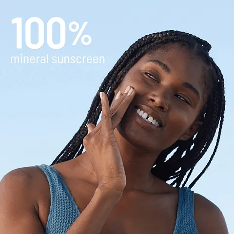 Image 1 - A young woman with braided hair is applying sunscreen to her face while smiling, with the text 100% mineral sunscreen in the top left corner.
Image 2 - A glossy drop of cream is shown on a clear plate, with labels pointing to key ingredients: Vitamin E protects skin against free radicals, Plankton extract reduces skin age spots, and Non nano zinc oxide is a mineral filter for UVA and UVB protection.
Image 3 - A woman with medium-length dark hair is holding a sunscreen bottle, looking serenely with her eyes closed, while wearing a light-colored top; the image contains text that reads Protect Your Bright Side, Protects against UVA/UVB rays, HEV/blue light, Infrared radiation and pollution, Promotes radiance, Lightweight and fluid with invisible finish.
Image 4 - A bottle of Dr. Brandt Liquid Sun Shield sunscreen on a pedestal with a blurred cloud background, accompanied by icons indicating it is dermatologically tested, synthetic fragrance free, sulfate free, paraben free, vegan, and recyclable; text reads Liquid Sun Shield.