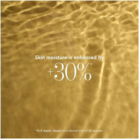 skin moisture is enhanced by +30%, in 8 weeks based on a clinical trial of 35 women