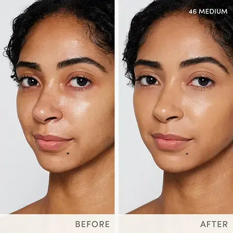Image 1 - A side-by-side comparison of a woman’s face showing her skin before and after a cosmetic product, with text labeling the left side as BEFORE and the right side as AFTER.
Image 2 - Image shows a foundation shade guide for Skintuiton SPF 30 Radiance-Boosting Liquid Foundation, featuring six rows of models with different skin tones and corresponding foundation shades, with visible text that reads Find Your Perfect Match and includes shade numbers and undertone descriptions.
Image 3 - Nine women with varying skin tones, categorized by medium shades, with labels indicating their specific undertones: 40 Medium with warm peach undertones, 42 Medium with cool undertones, 44 Medium with neutral undertones, 46 Medium with warm peach undertones, and 48 Medium with warm olive undertones.
Image 4 - A bottle of foundation with a pump top on a smooth, beige background, labeled with points about its features including medium coverage, SPF 30 sun protection, nourishing ingredients, and that it comes in 26 shades, and is non-comedogenic and dermatologist tested.
Image 5 - Image shows four sections highlighting skincare ingredients: Zinc Oxide with description protects skin by reflecting harmful UV rays, Hyaluronic Acid with description attracts and retains moisture, Superfood Complex with description draws moisture to the skin for a plump appearance, and Botanical Oils with description nourish and support skins natural moisture barrier.
Image 6 - A bottle of jane iredale foundation with a white pump top and a beige cap is shown, accompanied by text stating clinically tested, fresh & hydrated 100% of participants said skin looks hydrated and healthy, radiant finish 93% of participants said skin looks brighter, more even and naturally perfected, and smoother-looking 96% of participants noted an improvement in the appearance of fine lines, with a note indicating the clinical study involved 33 volunteers aged 25-65 after one week of daily wear. Image 7 - Six women with various skin tones are featured in a grid, labeled with shades 60 DARK, 64 DARK, 70 DEEP, 74 DEEP, 80 DEEPER, and 84 DEEPER, each accompanied by descriptive text about their undertones.
Image 8 - Image showing six women with varying skin tones, labeled for makeup shades: 10 FAIR - fair with neutral undertones, 14 FAIR - fair with cool pink undertones, 20 LIGHT - light with cool pink undertones, 24 LIGHT - light with warm yellow undertones, 26 LIGHT - light with cool pink undertones, and 28 LIGHT - light with neutral undertones.
