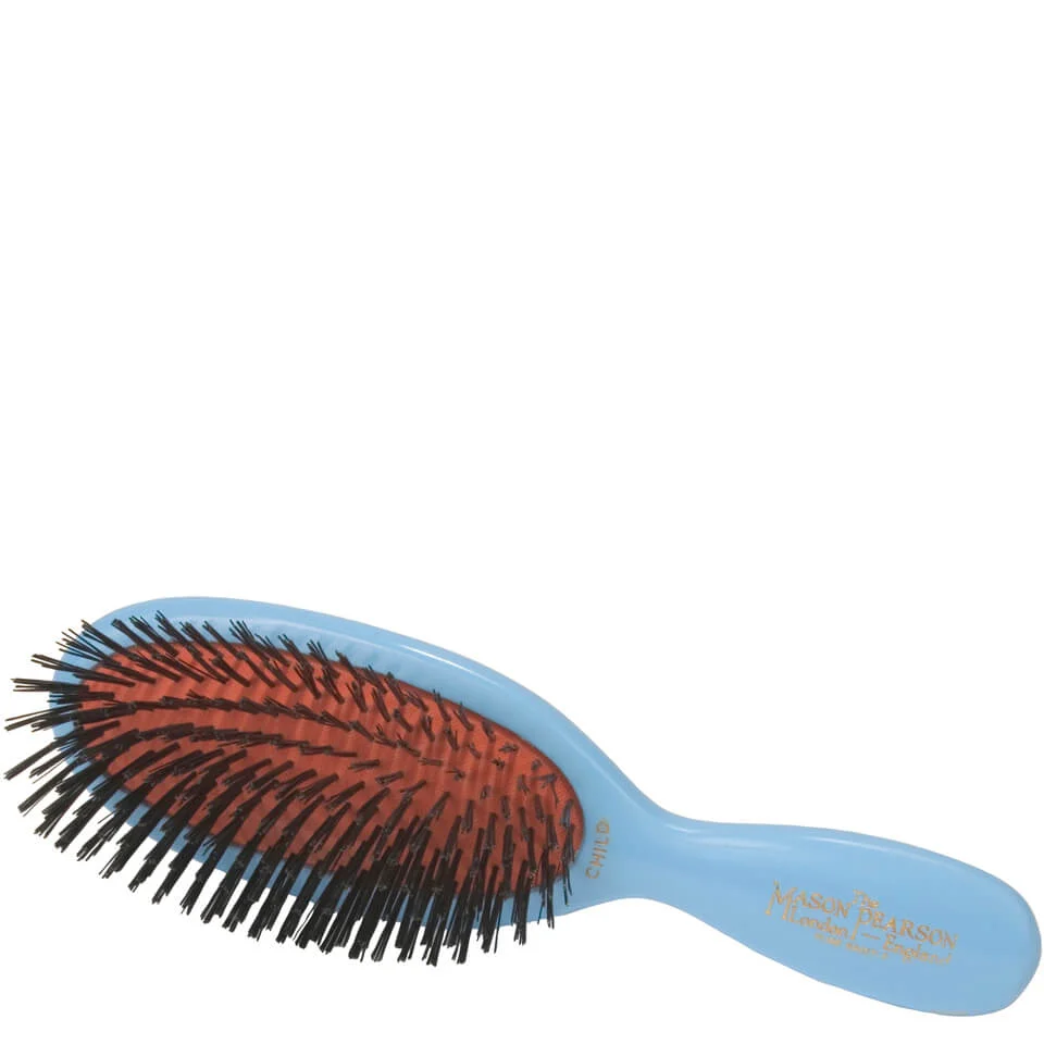 Mason Pearson Children's Blue Sensitive Bristle Hair Brush Image 1