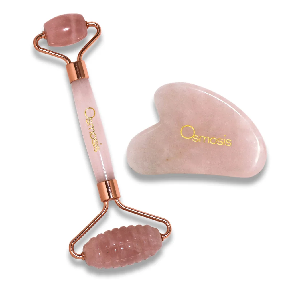 Osmosis Beauty Rose Quartz Roller and Gua Sha Set Image 1