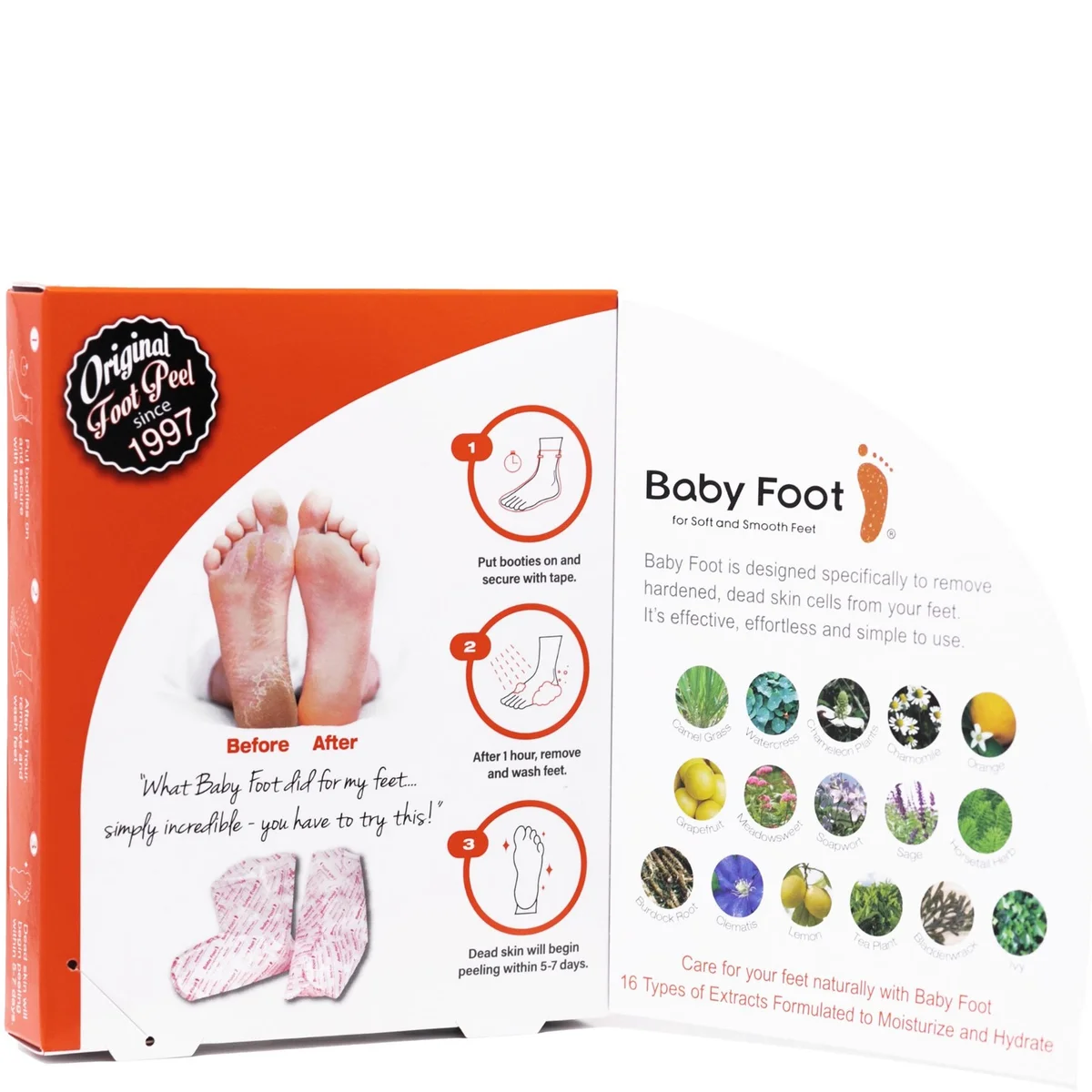 Baby Foot Easy Pack - Original Deep Skin Exfoliation for Feet (1 pair)