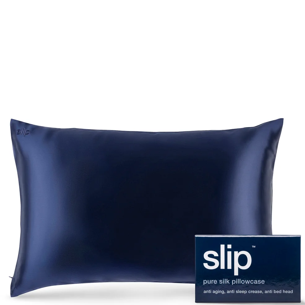 Slip Silk Pillowcase - Queen - Navy Image 1