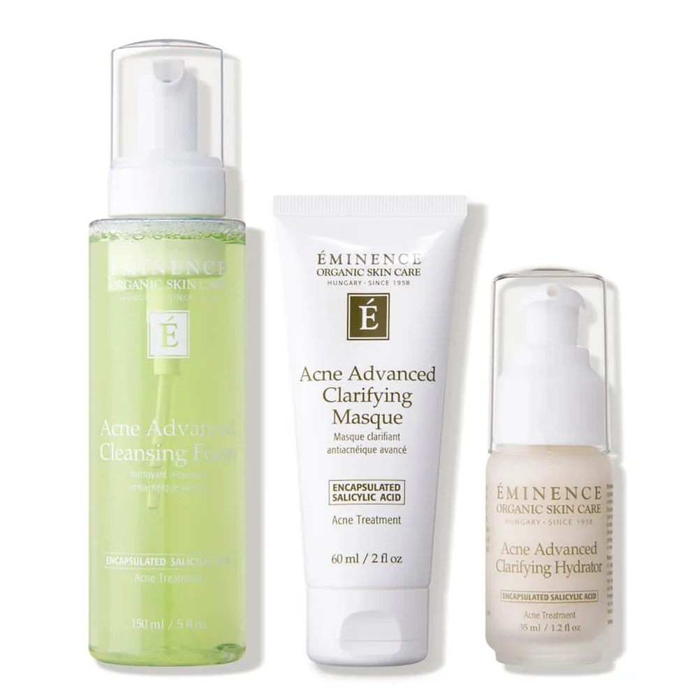 Eminence Organic Skin Care Acne Advanced 3-Step Treatment System Kit Image 1