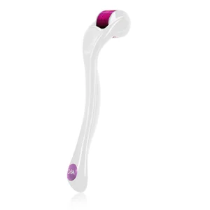 Beauty ORA Microneedle Face Roller System 0.25mm (Various Colors) - Shade Purple Head with White Handle