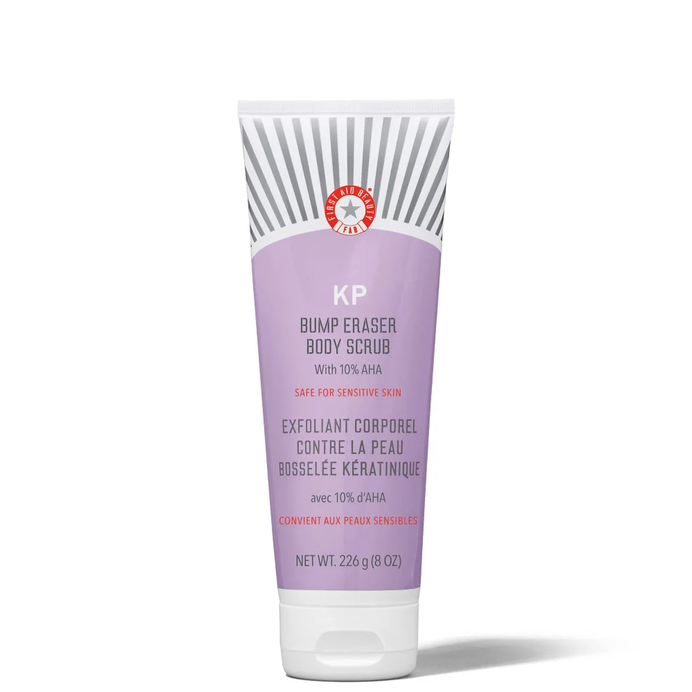 First Aid Beauty KP Bump Eraser Body Scrub with 10% AHA - Body Exfoliant for Keratosis Pilaris 8oz Image 1
