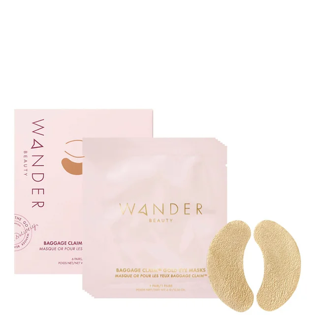 Wander Beauty Baggage Claim Eye Masks - Gold (6 pair)