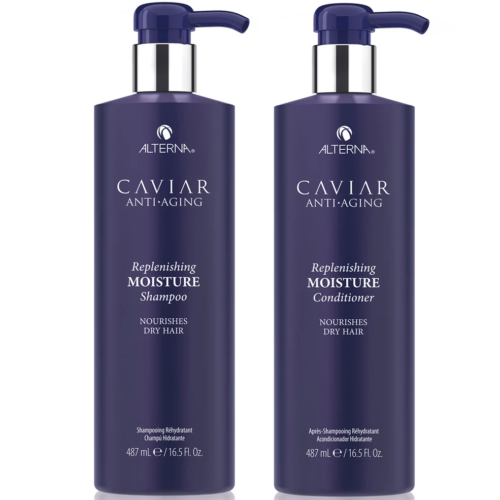 Alterna Caviar Anti-Aging Replenishing Moisture Shampoo and Conditioner 16.5 oz (Worth $132) Image 1