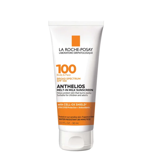 La Roche-Posay Anthelios Melt-in Milk Body and Face Sunscreen Lotion Broad Spectrum SPF 100 (Various Sizes)