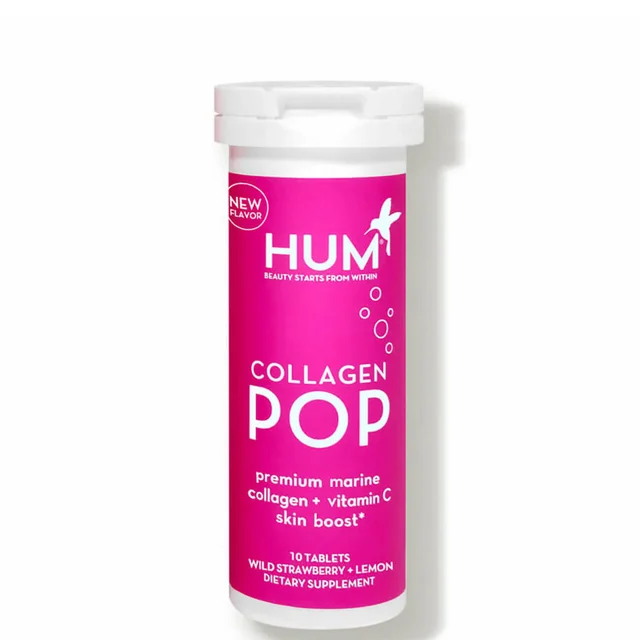 HUM Nutrition Collagen Pop Vitamin C Dissolvable Tablets - Wild Strawberry Lemon (10 tablets)