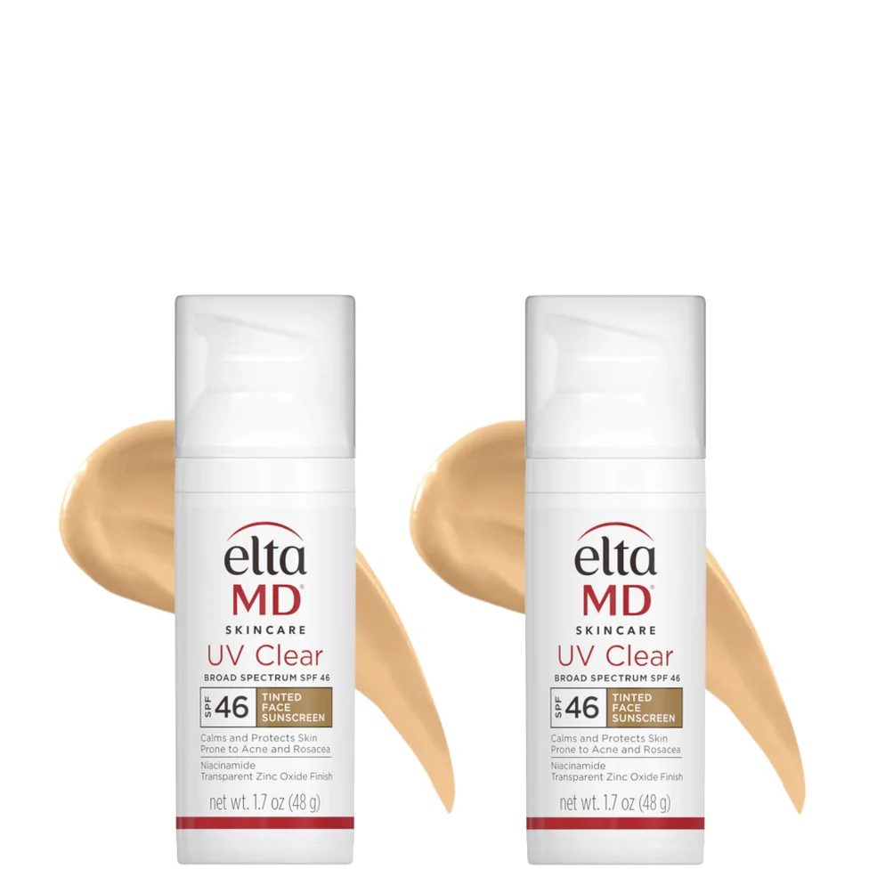 EltaMD Exclusive UV Clear Tinted SPF 46 Broad-Spectrum Duo ($92 Value) Image 1