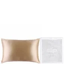 Slip Dermstore Exclusive Silk Caramel Pillowcase Duo and Delicates Bag (Worth $193.00)