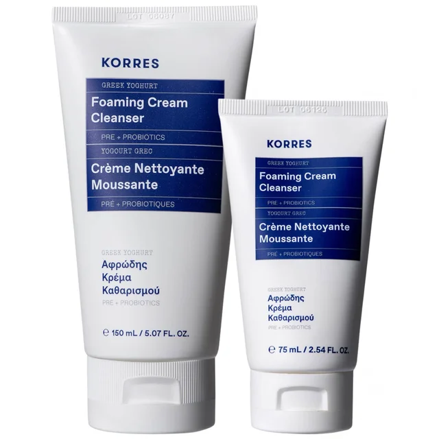KORRES Greek Yoghurt Foaming Cream Cleanser Duo ($47 Value)