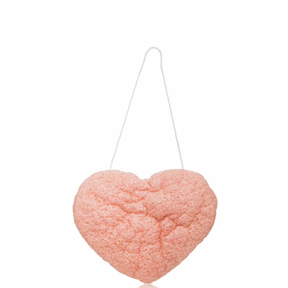 One Love Organics The Cleansing Sponge - French Pink Clay Heart Shape (1 piece) Image 1