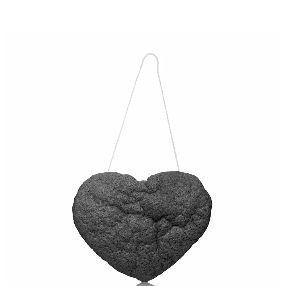 One Love Organics The Cleansing Sponge - Charcoal Heart Shape (1 piece) Image 1