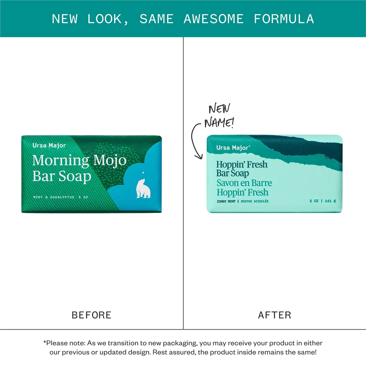 Ursa Major Hoppin' Fresh Bar Soap - Zingy Mint (5 oz.)