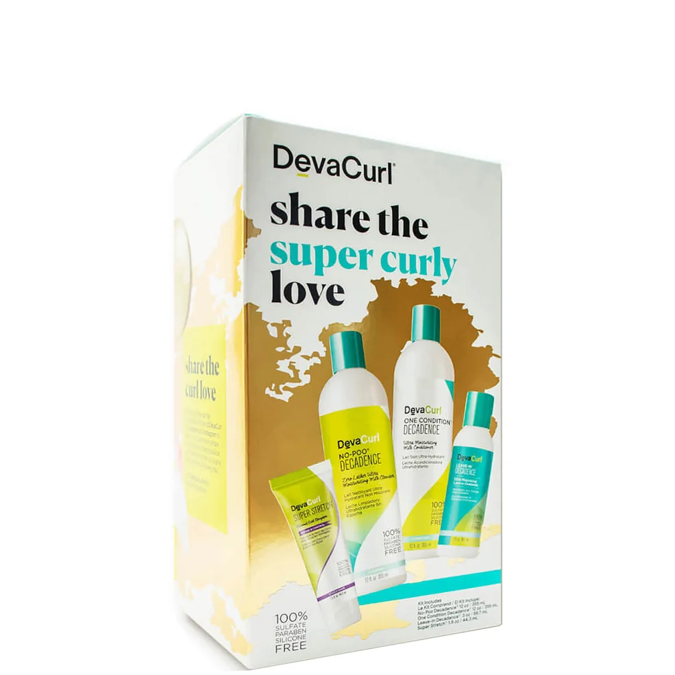 DevaCurl Share the Super Curly Love: Cleanser Conditioner Styler Kit for Curly Hair (4 piece) Image 1