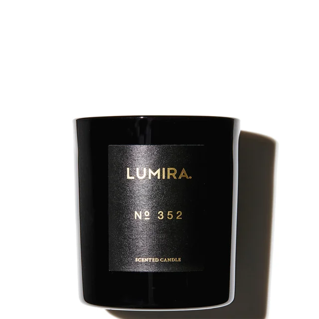 LUMIRA No.352 Leather and Cedar Black Candle 10.5 oz