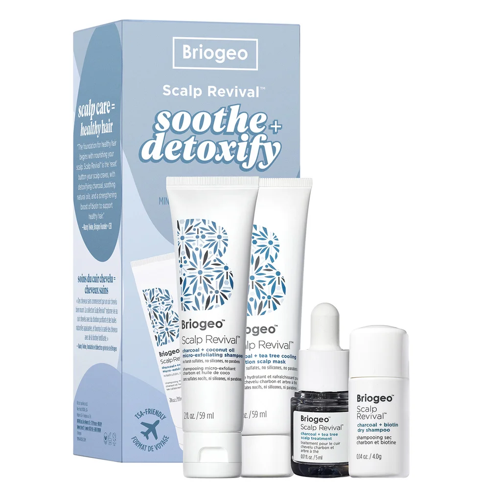 Briogeo Scalp Revival™ Soothe + Detoxify Travel Set for Dry Itchy, Oily Scalp (Worth $38.00) Image 1
