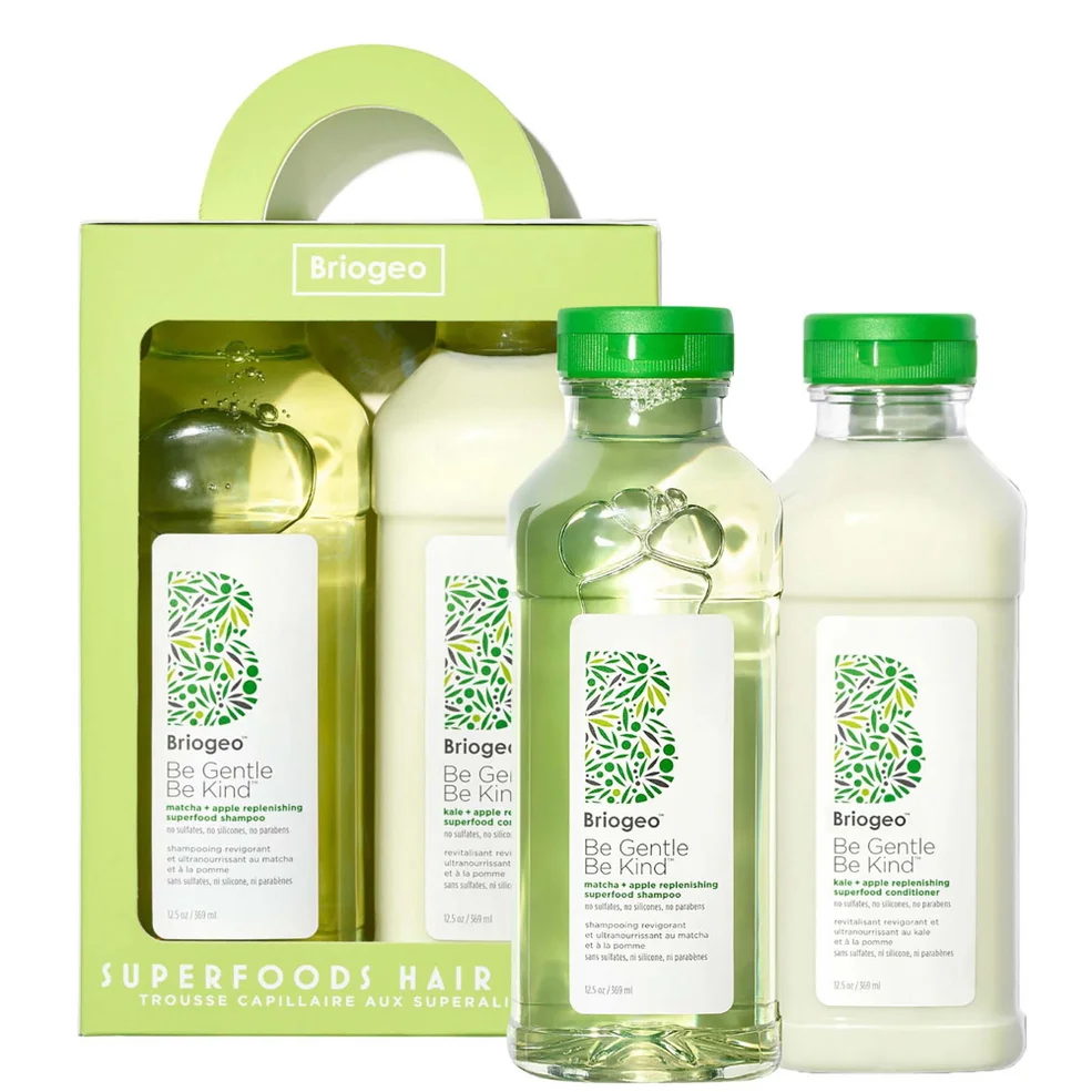 Briogeo Superfoods™ Apple, Matcha and Kale Replenishing Shampoo and Conditioner Duo (Worth $60.00) Image 1